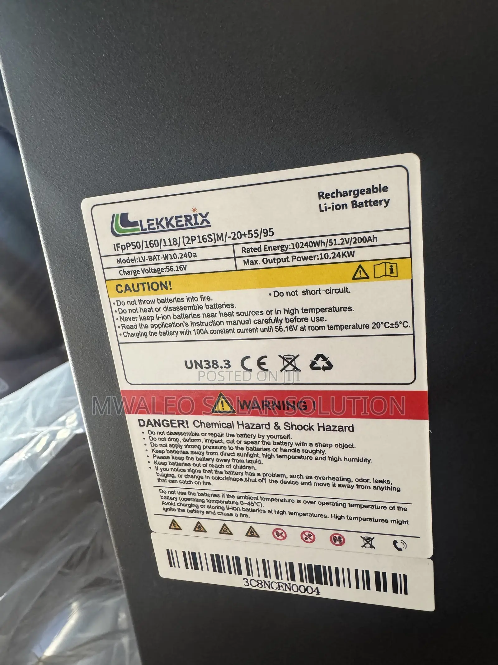 10.24kw 51.2v 200ah Lithium Battery