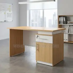 Office Desk : F1 1.4m Executive Office Desk -Gold Accent Stripes