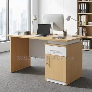 Office Desk : F1 1.4m Executive Office Desk -Gold Accent Stripes