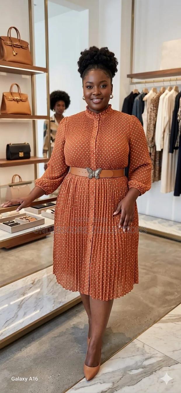 Ladies Polka Dots a Line Dresses - thumbnail 2
