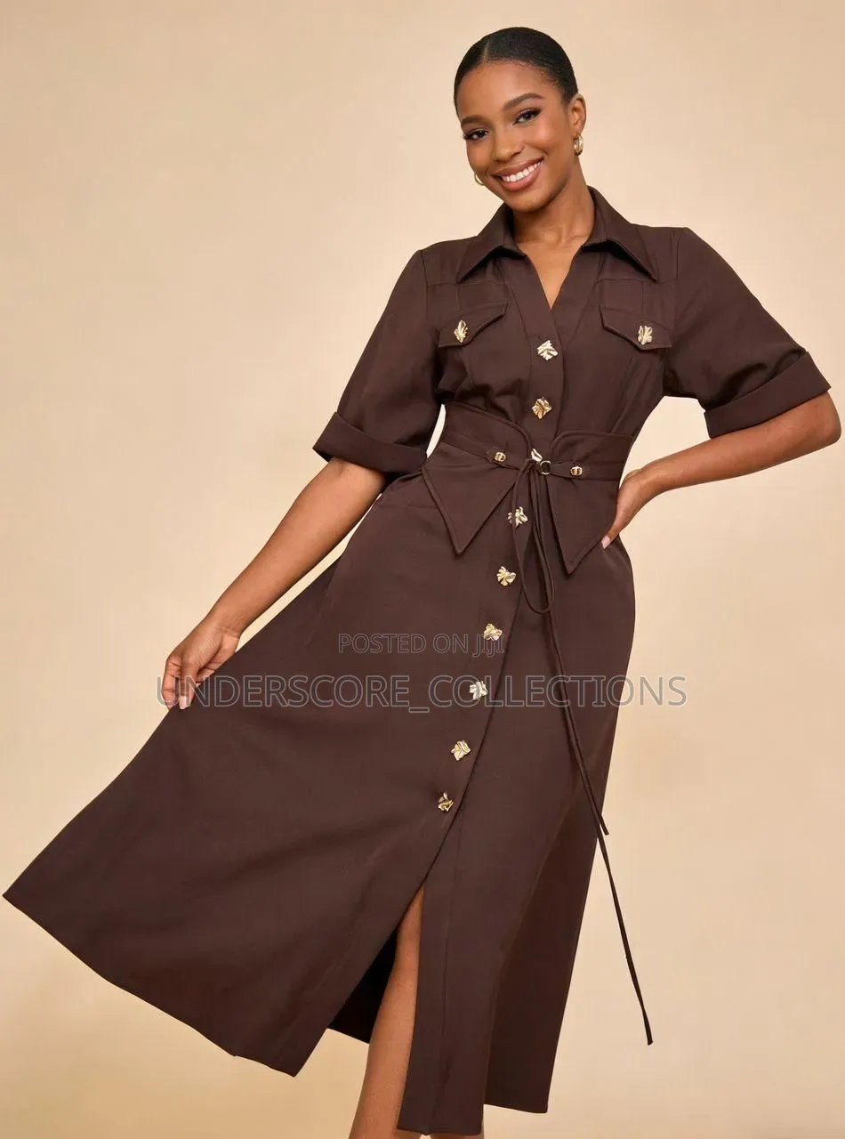 Ladies Maxi Button Up Dresses