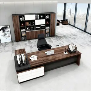 1800mm L-Shaped Imported Wooden Boss Desk