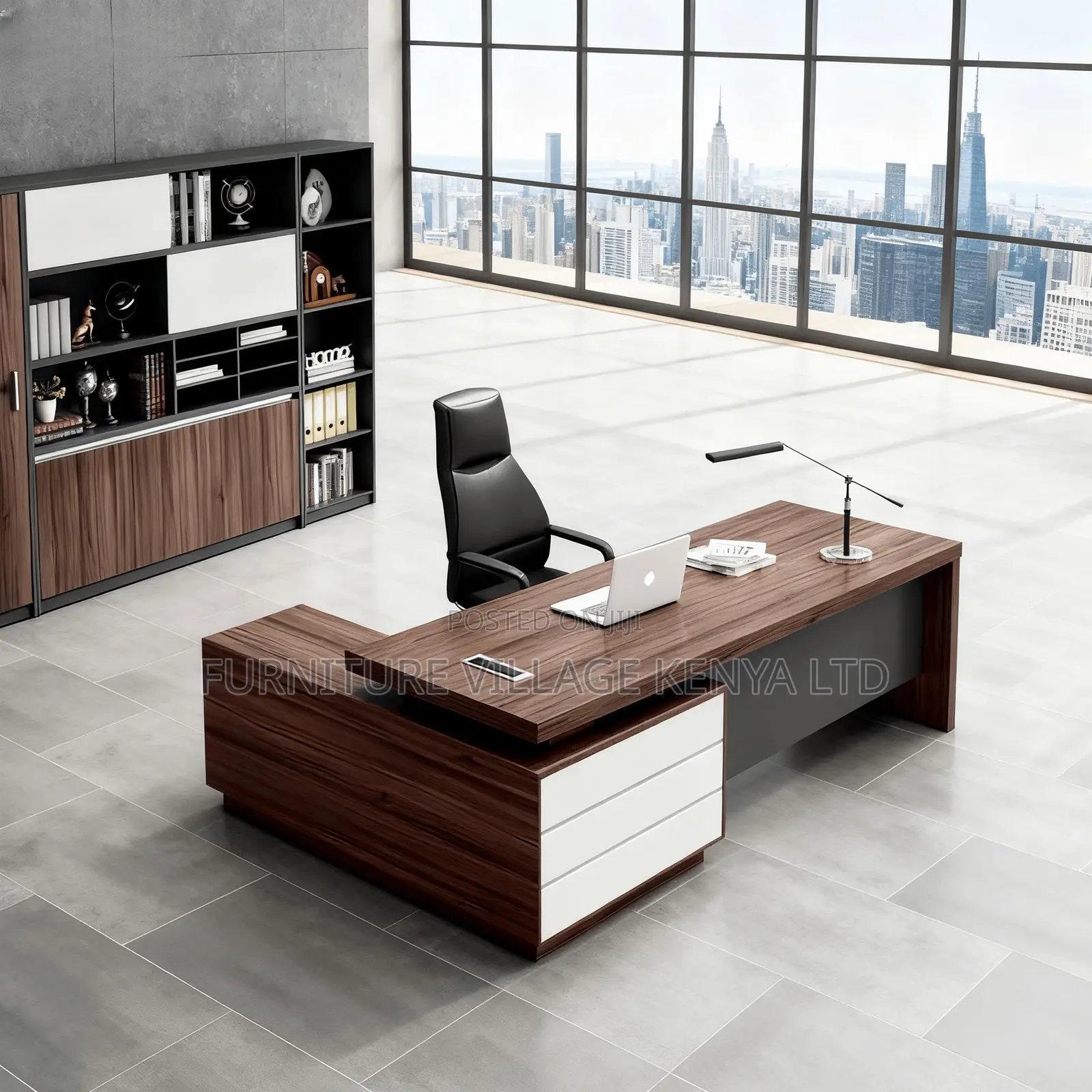 1800mm L-Shaped Imported Wooden Boss Desk