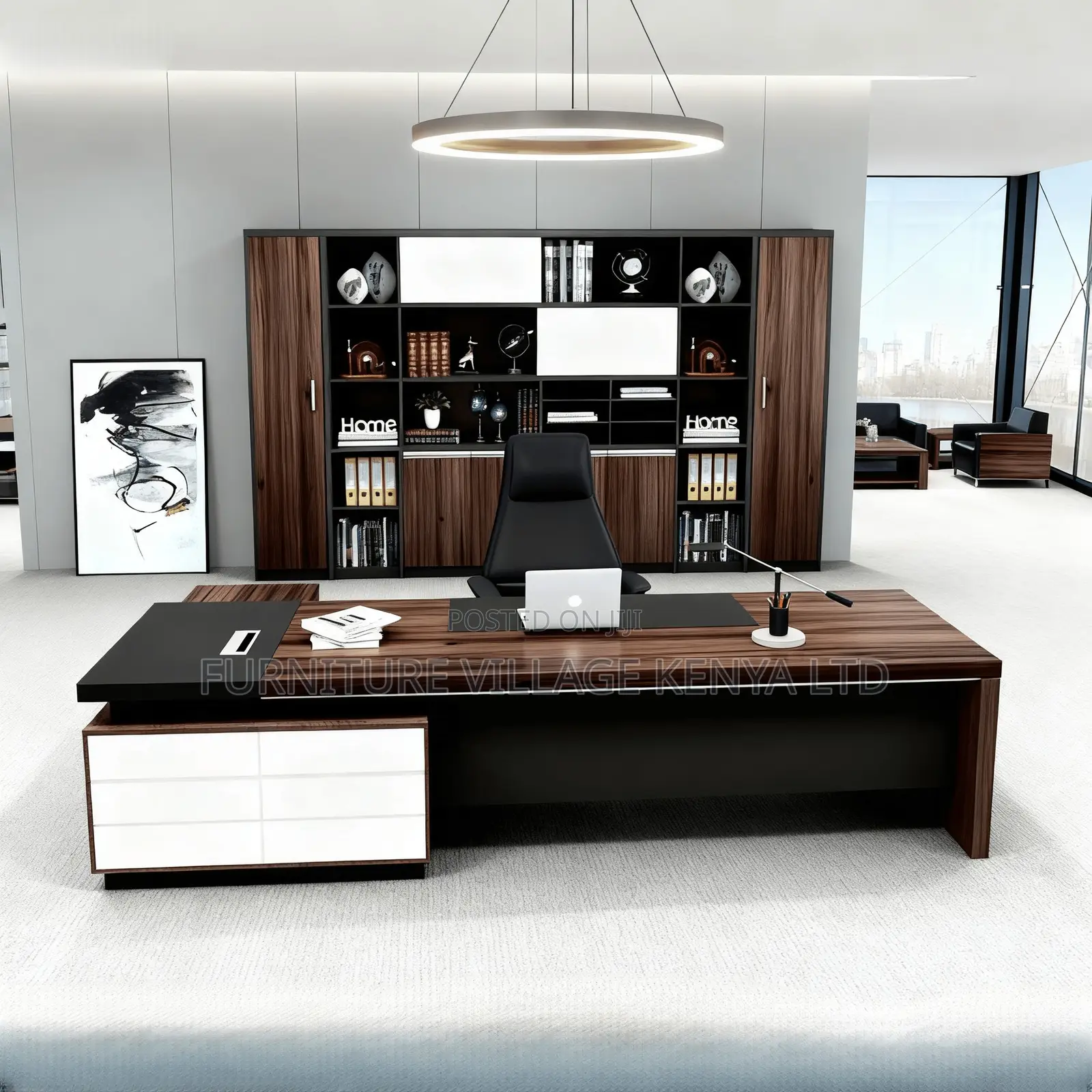 1800mm L-Shaped Imported Wooden Boss Desk
