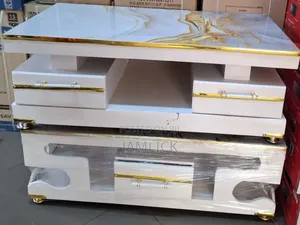 White Gold Marble Coffee Table –Pt