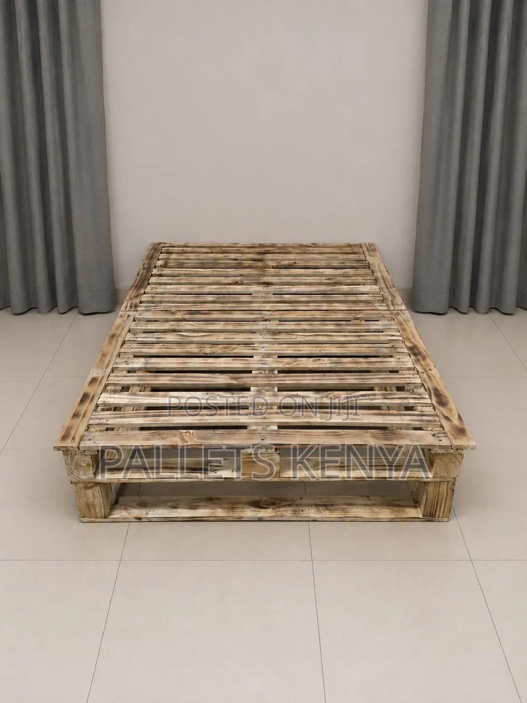 4×6 Wooden Pallet Bed – Strong, Durable Space-Saving Bed Frame