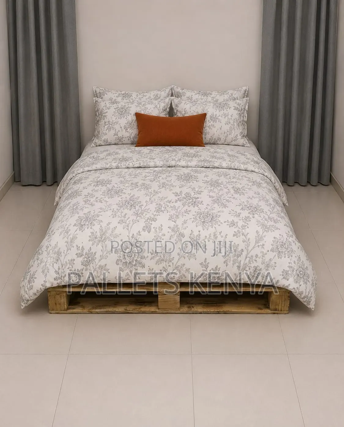 4×6 Wooden Pallet Bed – Strong, Durable Space-Saving Bed Frame