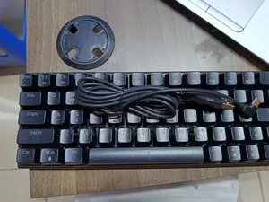 Plain Black Mk60 RGB Gaming Mechanical Keyboard With Type C Cable
