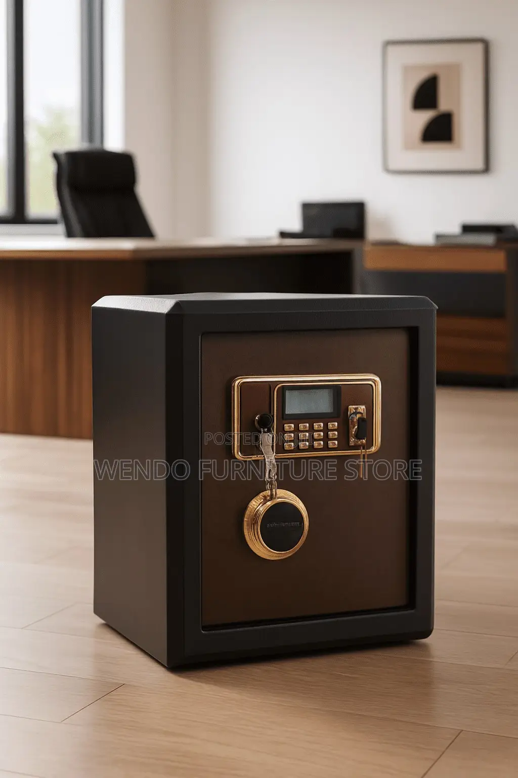 Office Safe : B1 45kg Black Fireproof Digital Safe Box