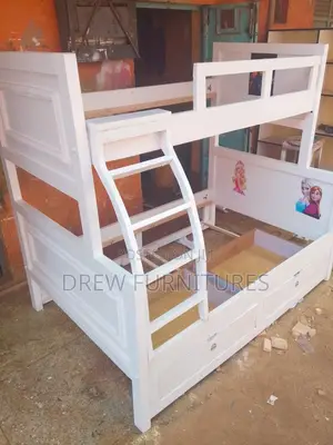 White Double Decker Bed