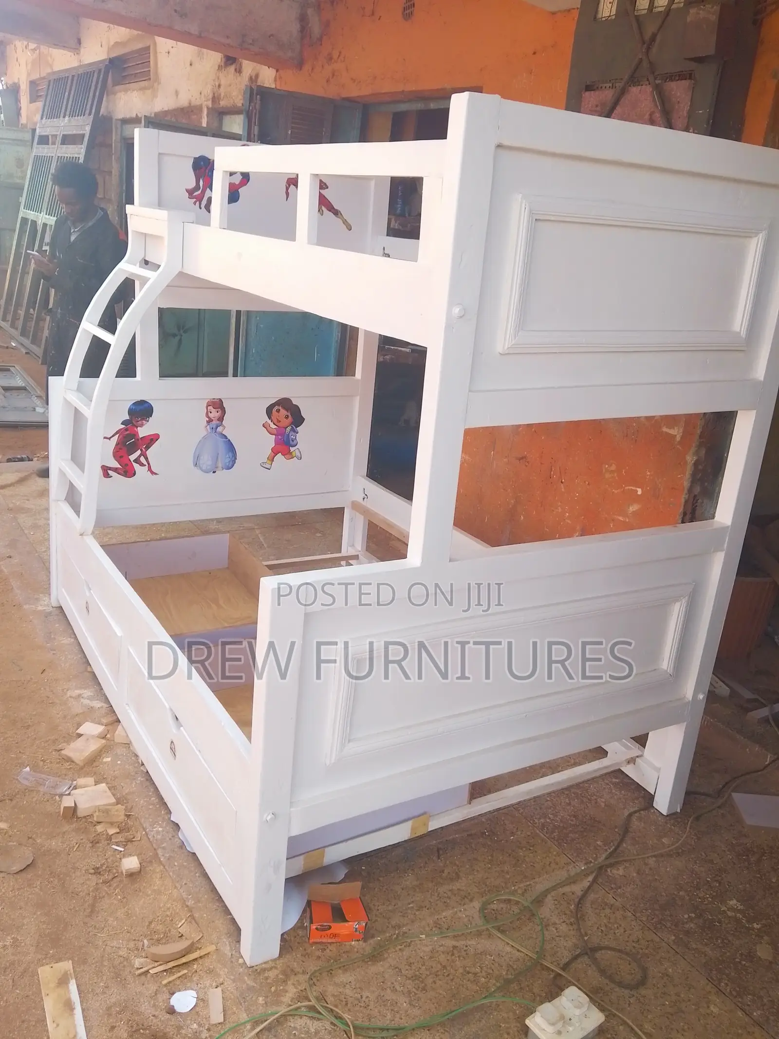 White Double Decker Bed