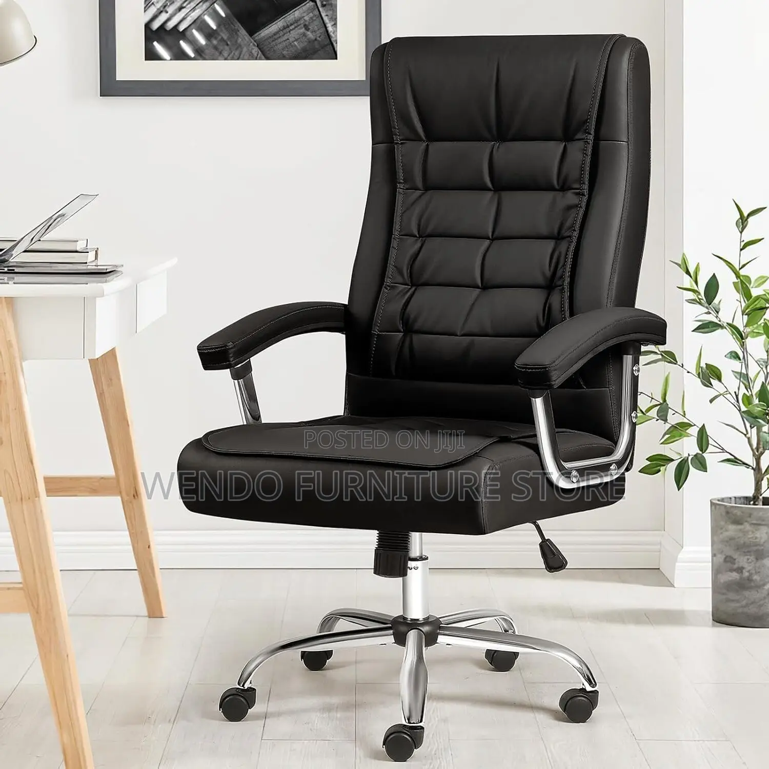 Office Chair : 5t Generic High-Back Executive Office Leather Chair