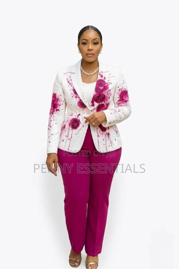 Artistic Splash Print Blazer Trouser Set - thumbnail 2