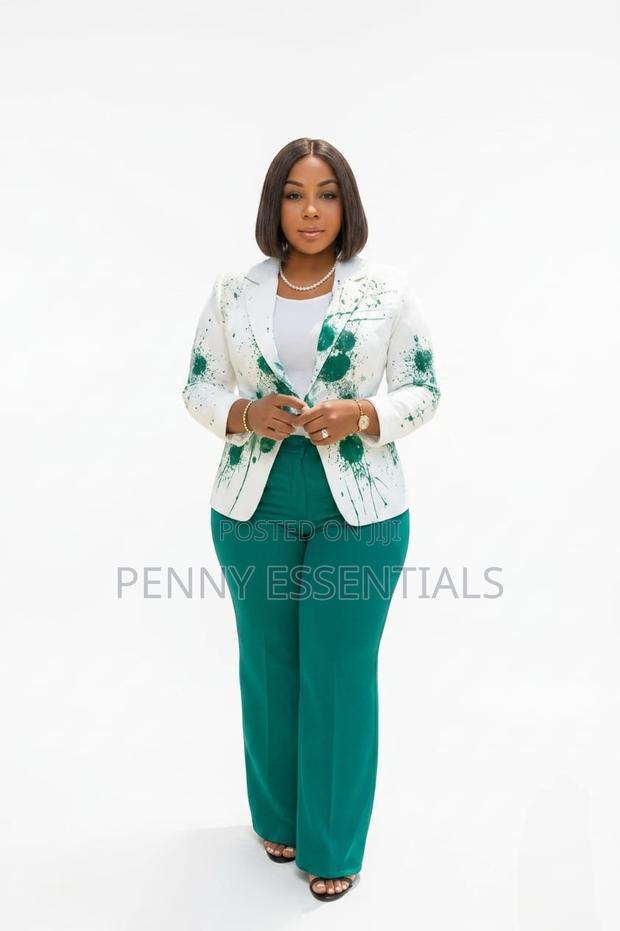 Artistic Splash Print Blazer Trouser Set - thumbnail 3