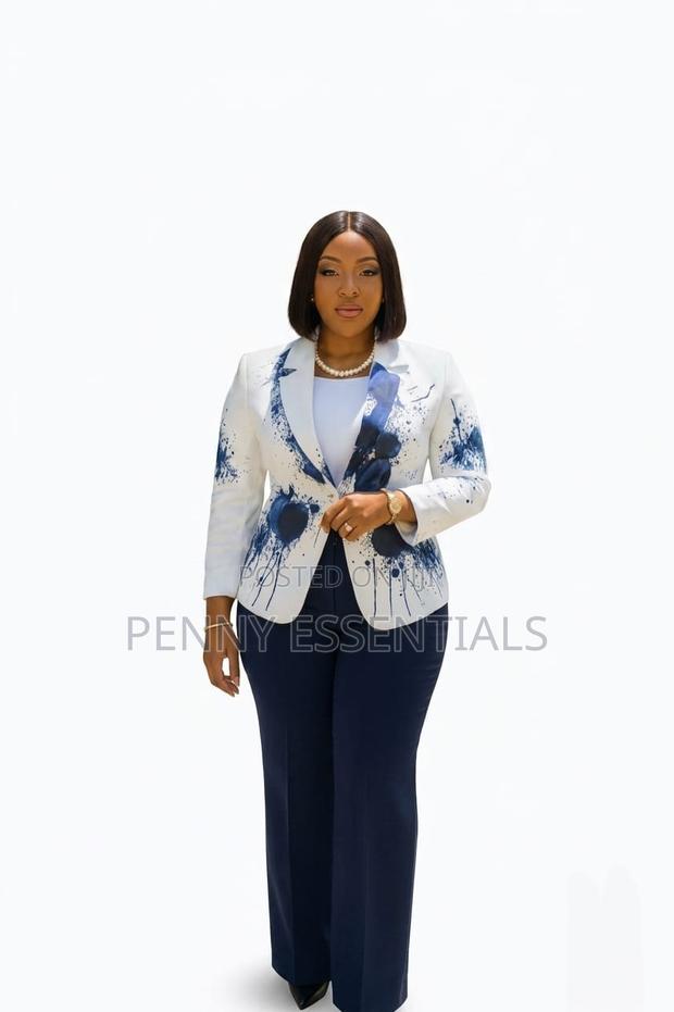 Artistic Splash Print Blazer Trouser Set - thumbnail 5