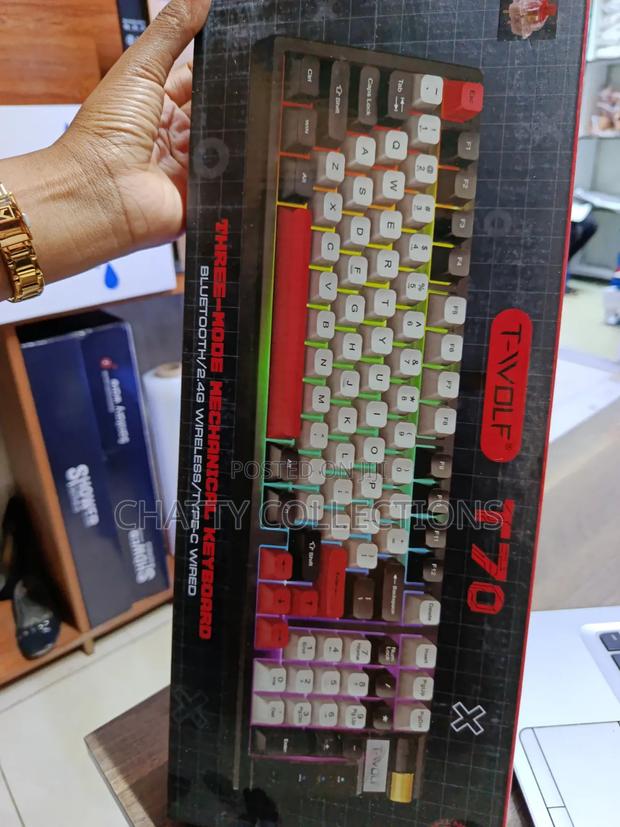 T-Wolf Three Mode Mechanical Keyboard Bluetooth/Wireless/Type C Wired - thumbnail 2