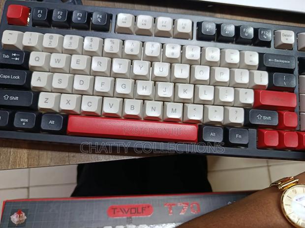 T-Wolf Three Mode Mechanical Keyboard Bluetooth/Wireless/Type C Wired - thumbnail 7