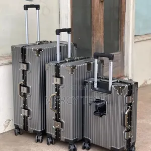 3-in-1 Luxurious Managerial Aluminum Zippless Suitcase Set