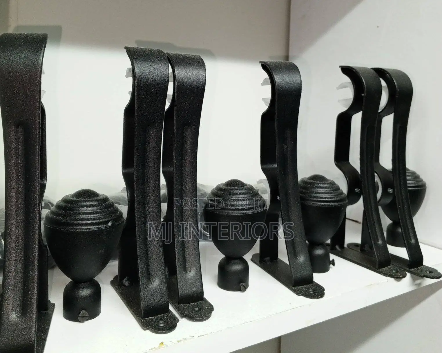 Strong Handcrafted Jua Kali Curtain Rods End Flowers
