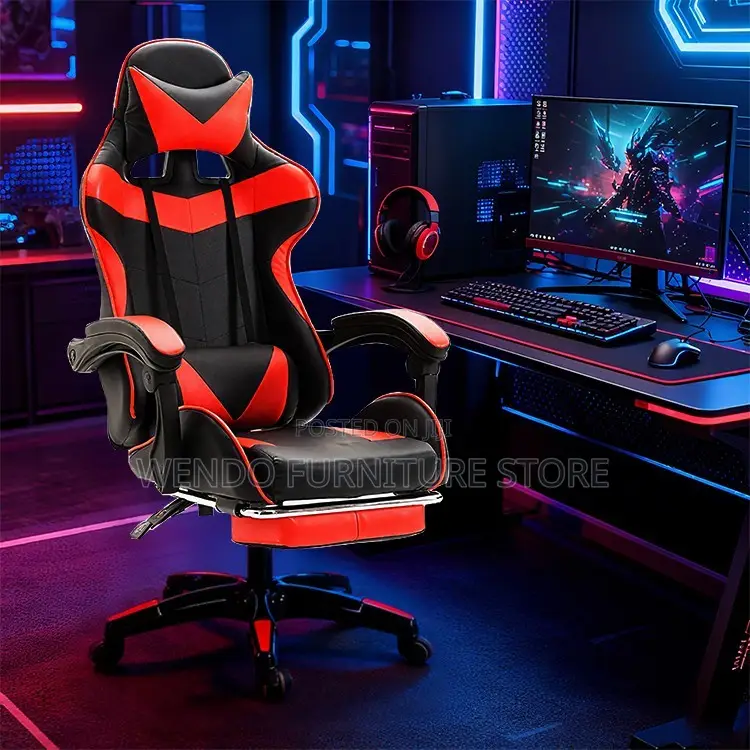 Office Chair : Ys-916-Orange Gaming Chair With Pu Leather.