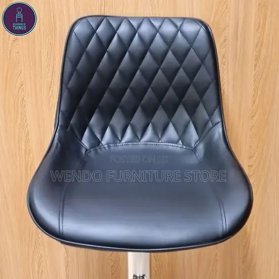 Barstool : Black Diamond-Quilted Pu Leather Barstool,