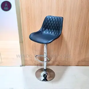 Barstool : Black Diamond-Quilted Pu Leather Barstool,