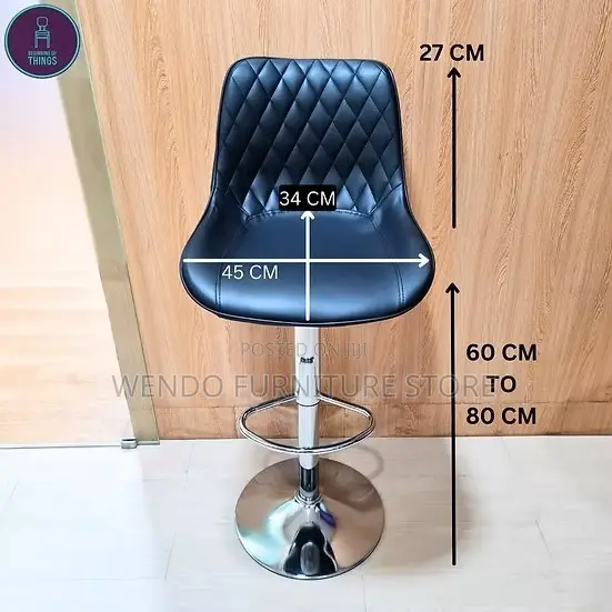 Barstool : Black Diamond-Quilted Pu Leather Barstool,
