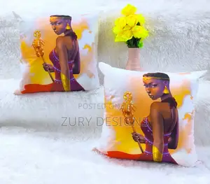 Throw Pillows ✓Size 18" ×18" ✓ Printed in Gold, African, Bible Vases.