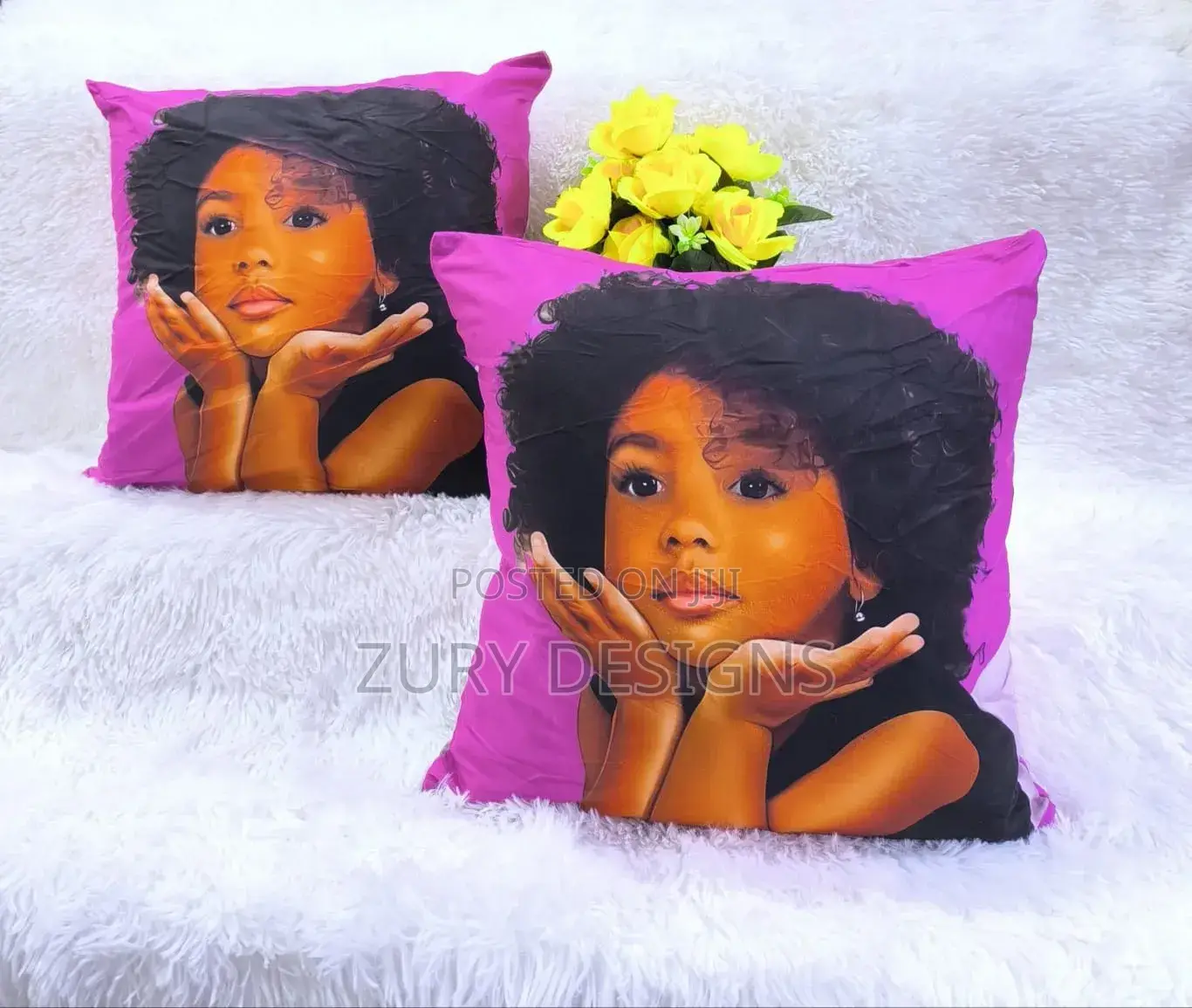 Throw Pillows ✓Size 18" ×18" ✓ Printed in Gold, African, Bible Vases.