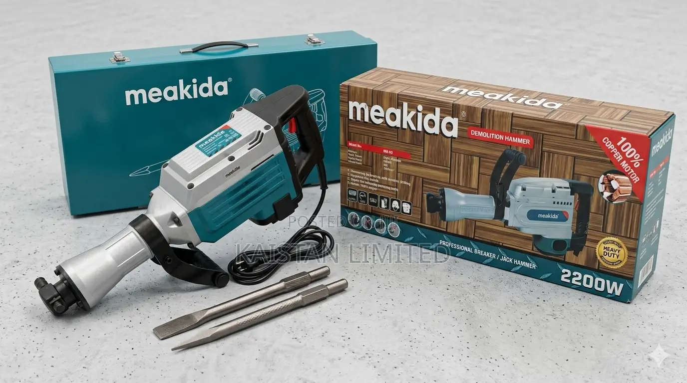 Meakida 2200w Heavy Duty Demolition Hammer Concrete Breaker