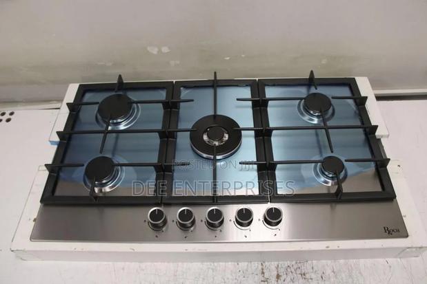 90cm Stainless Steel 5 Burner Roch Inbuilt Gas Cooker