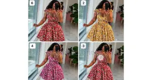 Floral Print Tie-Shoulder Mini Skater Dresses