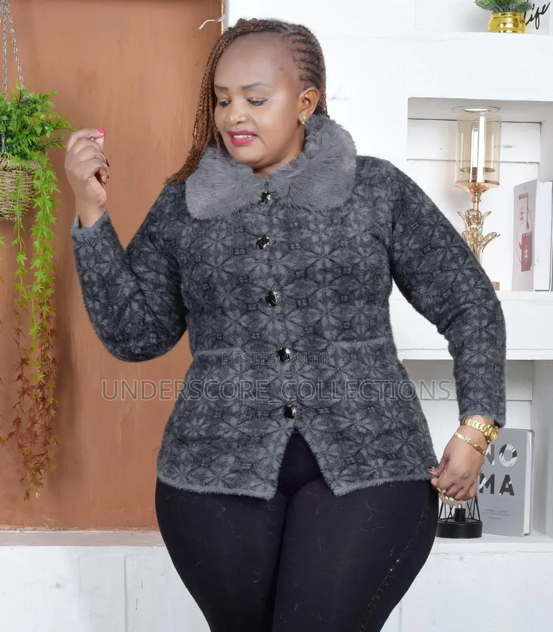 Ladies Free Fitting Button Up Sweaters