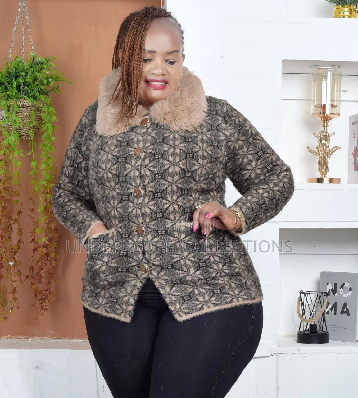 Ladies Free Fitting Button Up Sweaters