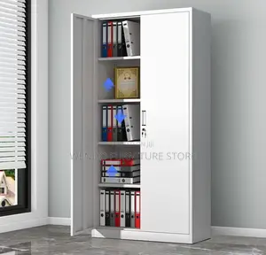 Office Cabinet : White 2-Door Metallic Office Filing Cabinet