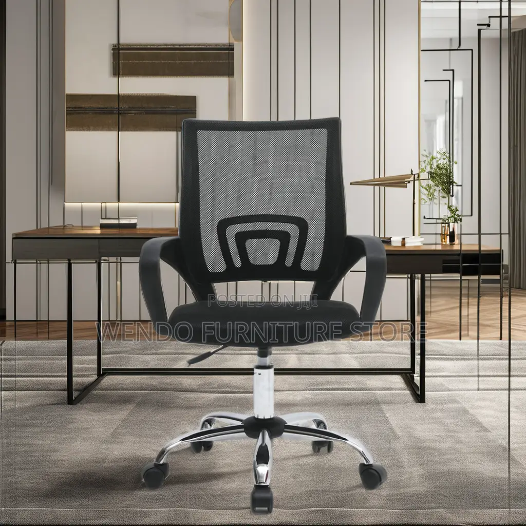 Office Chair : B5 Black Clerical Mesh Office Chair
