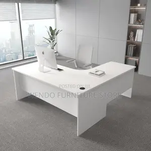 Office Desk : Modern 120cm L-Shaped Executive Office Desk