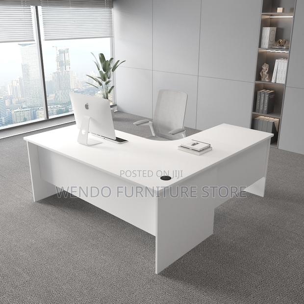 Office Desk : Modern 120cm L-Shaped Executive Office Desk - thumbnail 5