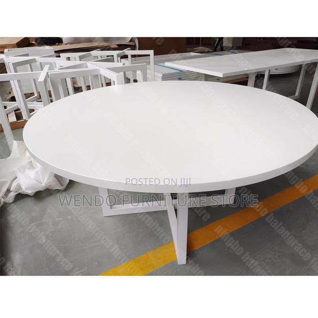 Coffee Table :White Household Essentials Jamestown Round Coffee Table, - thumbnail 2