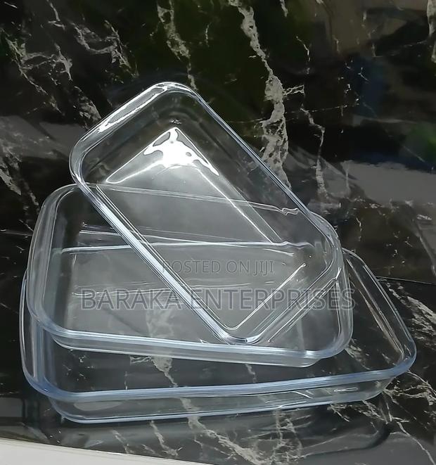3 In1 Borosilicate Baking Glass Ware Set. - thumbnail 2