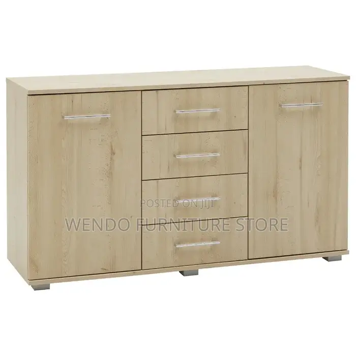 Cabinet : Modern Walnut Wood Office Credenza With Drawers and Cabinets