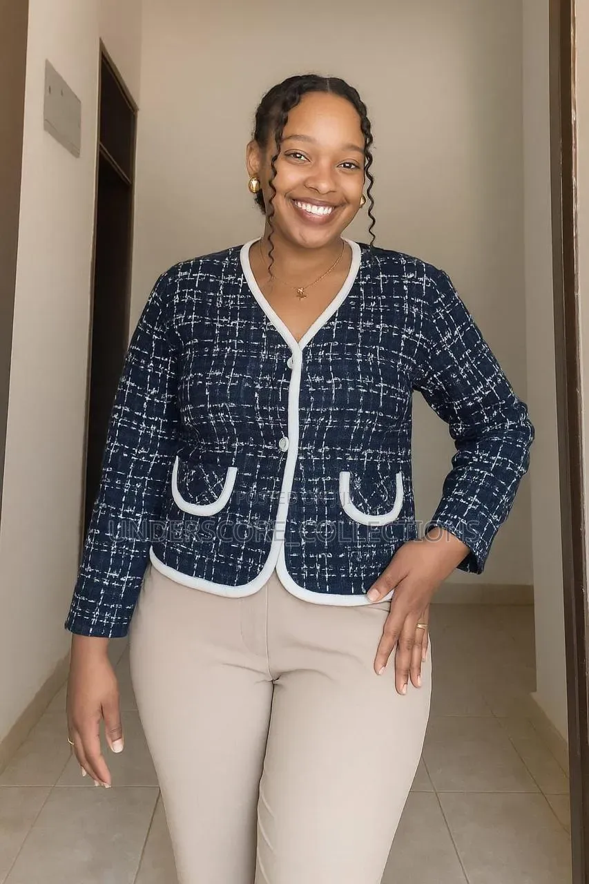 Ladies Checked Crop Jackets