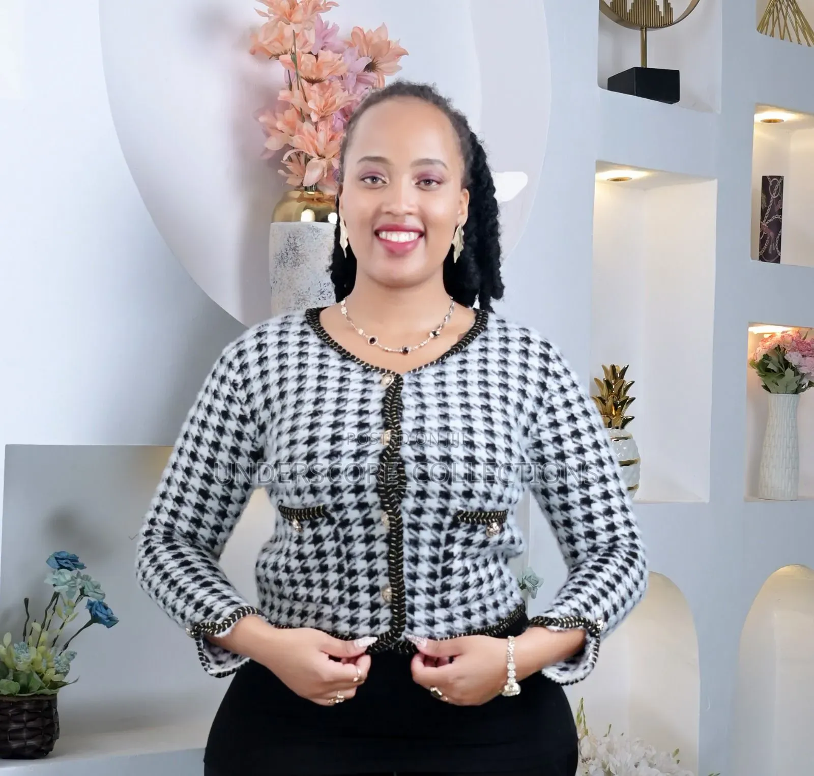 Ladies Checked Crop Jackets