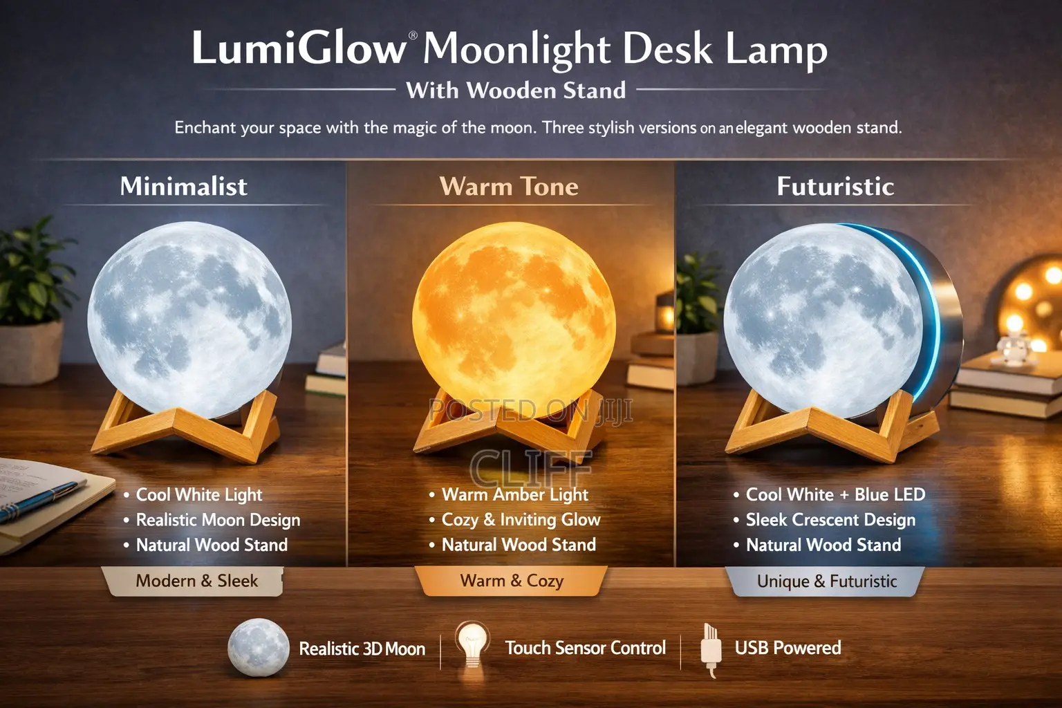 Lumiglow Moonlight Desk Lamp