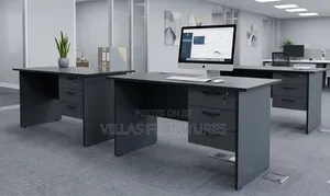 Grey Lockable Drawers Desk