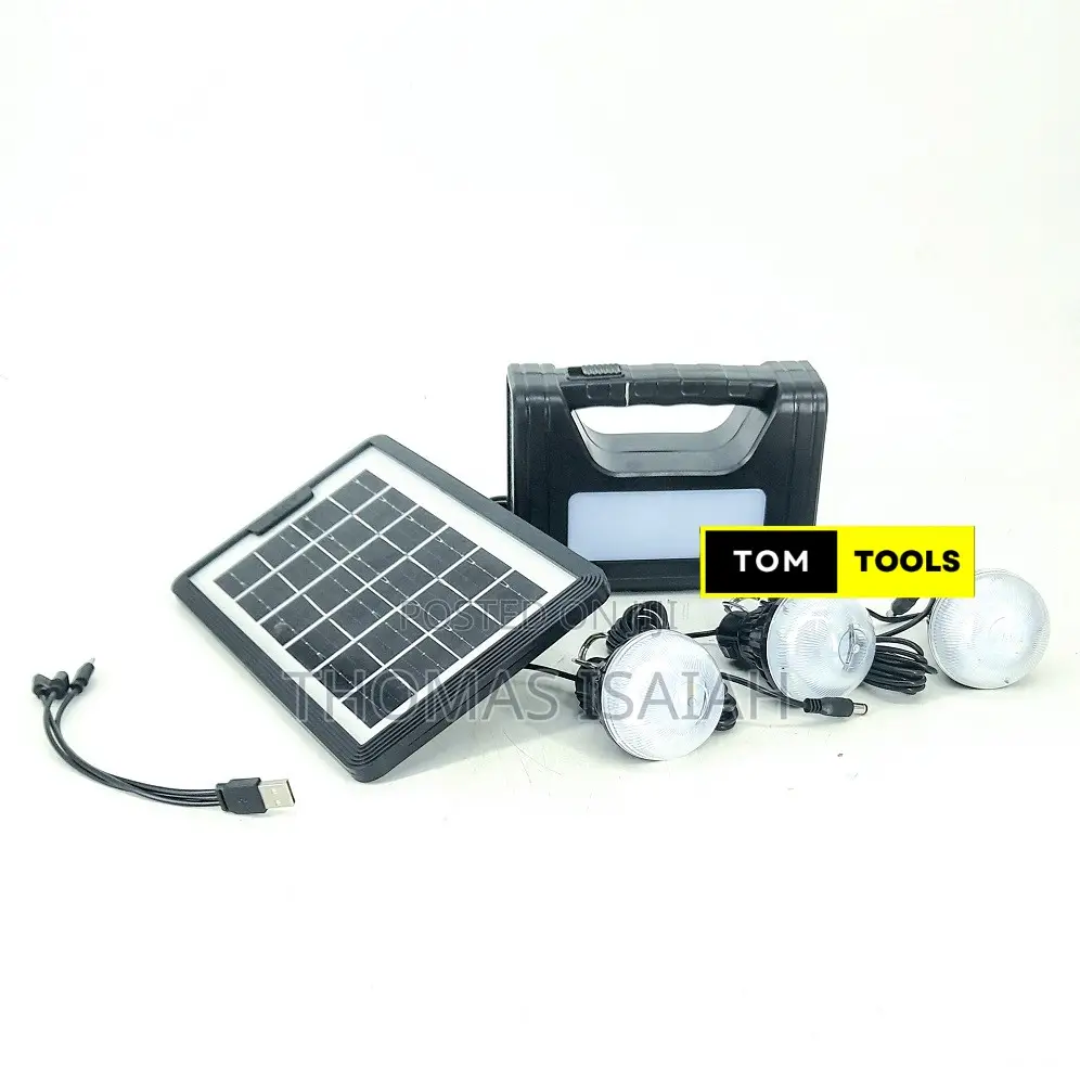 3 Bulbs, Phone Charger and Torch Emergency Solar Home Lighting System
