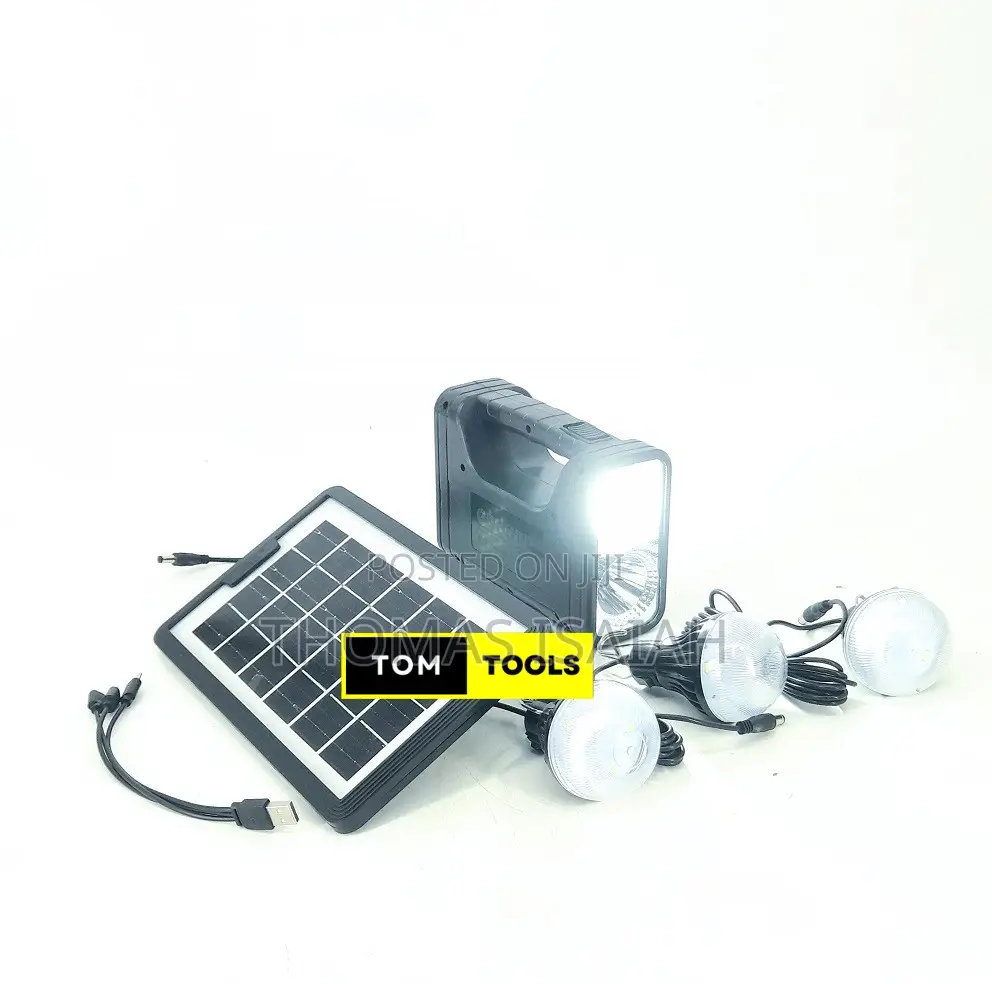 3 Bulbs, Phone Charger and Torch Emergency Solar Home Lighting System