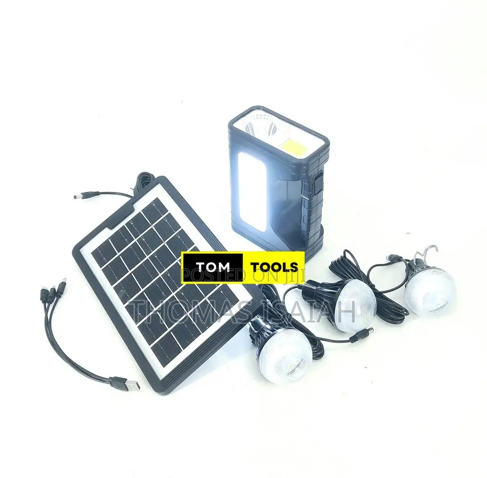 3 Bulbs, Phone Charger and Torch Emergency Solar Home Lighting System