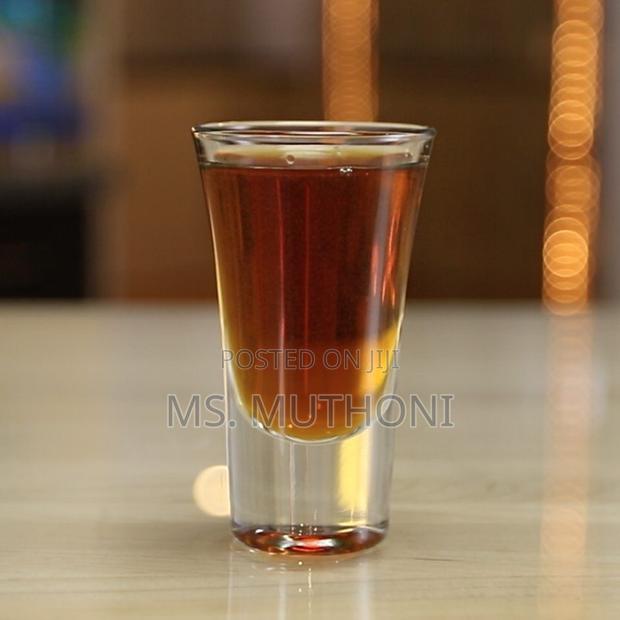 Clear Glass Shot Glasses With a Weighted, Thick Base