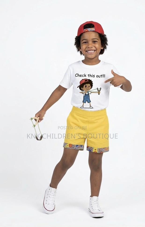 KNK Kids Shorts and T-Shirt Sets - Yellow